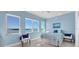 Bedroom with water views and light blue color scheme at 1900 Illinois Ave, Englewood, FL 34224