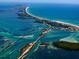 Aerial view of coastal area with bridge and waterways at 1954 Arkansas Ave, Englewood, FL 34224