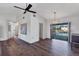 Bright dining room with pool view and wood-look floors at 2483 Dixon Ter, Port Charlotte, FL 33981