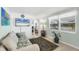 Living room with a floral patterned rug and comfortable seating at 2871 13Th St, Englewood, FL 34224