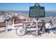 Scenic Casey Key bike path with historical marker and ocean views at 421 Riviera St, Venice, FL 34285