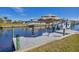 Private boat dock with two covered slips at 4557 Colleen St, Port Charlotte, FL 33952