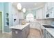 Modern kitchen with white cabinets and a center island at 70 Marker Rd, Rotonda West, FL 33947