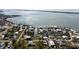 Aerial view of waterfront property with canal access at 701 W Perry St, Englewood, FL 34223