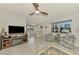 Open living area showcasing a TV, seating, and entryway views at 1 Quails Run Blvd # 5, Englewood, FL 34223
