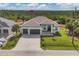 Stunning aerial view of a new modern home at 1169 Boundary Blvd, Rotonda West, FL 33947