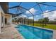 Relaxing pool and lanai with screened enclosure at 1169 Boundary Blvd, Rotonda West, FL 33947