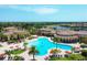 Aerial view of community pool and surrounding area at 12580 Ghiberti Cir # 101, Venice, FL 34293