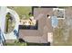 Aerial view of a home showcasing roofline and landscaping at 1467 Deer Creek Dr, Englewood, FL 34223