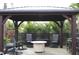 Covered patio gazebo with seating and fire pit at 170 Antilla Dr, Rotonda West, FL 33947