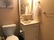 Clean bathroom with vanity, toilet, and shower at 244 Saint Augustine Ave # 102, Venice, FL 34285