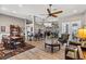 Open floor plan with living and dining areas, featuring hardwood floors at 249 Sportsman Rd, Rotonda West, FL 33947