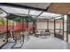 Relaxing screened patio with seating area, perfect for outdoor dining at 255 Boundary Blvd # 104, Rotonda West, FL 33947