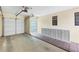 Attached garage with storage cabinets and backyard access at 255 Boundary Blvd # 105, Rotonda West, FL 33947