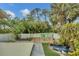 Relaxing patio with seating area and water feature at 255 Boundary Blvd # 105, Rotonda West, FL 33947