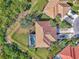 Bird's-eye view of home with pool and private backyard at 2888 Myakka Creek Ct., Port Charlotte, FL 33953
