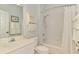 Clean bathroom with shower/tub combo and white vanity at 3283 Osprey Ln, Port Charlotte, FL 33953