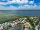 Bird's eye view of home on waterfront lot at 3310 Bay Ridge Way, Port Charlotte, FL 33953