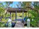 Wooden boat dock with covered area and seating at 396 N Gulf Blvd, Placida, FL 33946