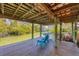Covered boat dock with seating, overlooking the water at 396 N Gulf Blvd, Placida, FL 33946