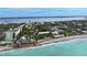 Aerial showing beachfront property and ocean at 5031 N Beach Rd # 116, Englewood, FL 34223