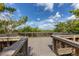 Observation deck overlooking waterfront with benches at 1035 Oleander St, Englewood, FL 34223