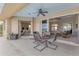 Spacious covered patio with access to the living area and Primary bedroom at 116 Hercules Dr, Rotonda West, FL 33947