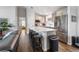 Modern kitchen with stainless steel appliances and an island at 12063 Claremont Dr, Port Charlotte, FL 33981