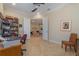 Home office with view into adjacent living area at 13048 Creekside Ln, Port Charlotte, FL 33953