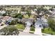 Aerial view of a residential neighborhood showcasing houses with lush landscaping at 1441 Strada D Oro, Venice, FL 34292