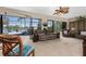 Bright Gathering room with sliding doors leading to a canal view at 14448 Edna Cir, Port Charlotte, FL 33981