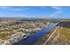 Aerial view showcasing the home's waterfront location with access to the ocean at 15361 Visalia Rd, Port Charlotte, FL 33981