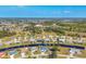 Wide aerial view of a residential area with water features at 162 Annapolis Ln, Rotonda West, FL 33947