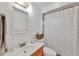 Clean bathroom with shower and updated vanity at 162 Annapolis Ln, Rotonda West, FL 33947