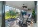 Spacious screened patio offers outdoor living space with a view of the backyard at 226 Rotonda N Blvd, Rotonda West, FL 33947
