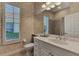 Bathroom with single vanity and shower/tub combo at 4233 Grosse Pointe Dr, Port Charlotte, FL 33953