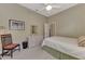 Guest bedroom with a full bed and built in dresser at 4233 Grosse Pointe Dr, Port Charlotte, FL 33953