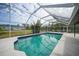 Enclosed pool area with ample deck space at 4490 Gillot Blvd, Port Charlotte, FL 33981