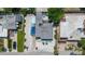 Overhead view of the house and surrounding area at 45 Friendship Ln, Englewood, FL 34223