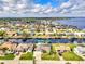 Aerial view of a single Gathering home on the waterfront with canal access at 5231 Conner Ter, Port Charlotte, FL 33981