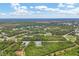 Aerial view showcasing a house in a residential area with ample green space at 6153 Pennell St, Englewood, FL 34224
