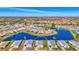 Bird's-eye view of a mobile home near a lake at 812 Seabrooke Dr, Englewood, FL 34223