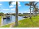 Private boat dock with lift and canal access at 10322 Sunbury Dr, Port Charlotte, FL 33981