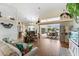 Spacious living room with hardwood floors and views of the canal at 10322 Sunbury Dr, Port Charlotte, FL 33981