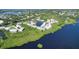 Stunning aerial view of waterfront community near the water at 10360 Longshore Rd # 66, Placida, FL 33946
