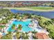 Large community pool with surrounding lounge chairs at 10705 Tarflower Dr, Venice, FL 34293
