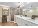 Double vanity, large shower, and tile flooring at 11200 Hacienda Del Mar Blvd # 201, Placida, FL 33946