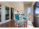 Spacious lanai with patio furniture and view of lush greenery at 11200 Hacienda Del Mar Blvd # 201, Placida, FL 33946