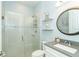 Clean bathroom with a large walk-in shower and modern vanity at 1506 Hyssop Loop, North Port, FL 34289