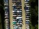 Aerial view of a large boat storage area with many boats parked at 15228 Chinook Way, Port Charlotte, FL 33981